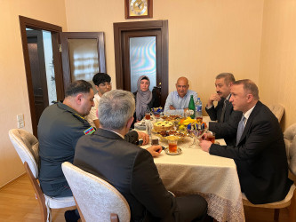 Şəhid, mayor Əhməd Hüseynağa oğlu Abdullayevin ailəsi ziyarət olunub.